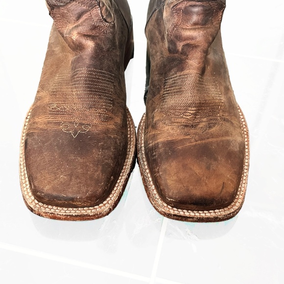 J.B. Dillon Classic Western Cowboy Boots – Brown Leather – Made in Mexico
